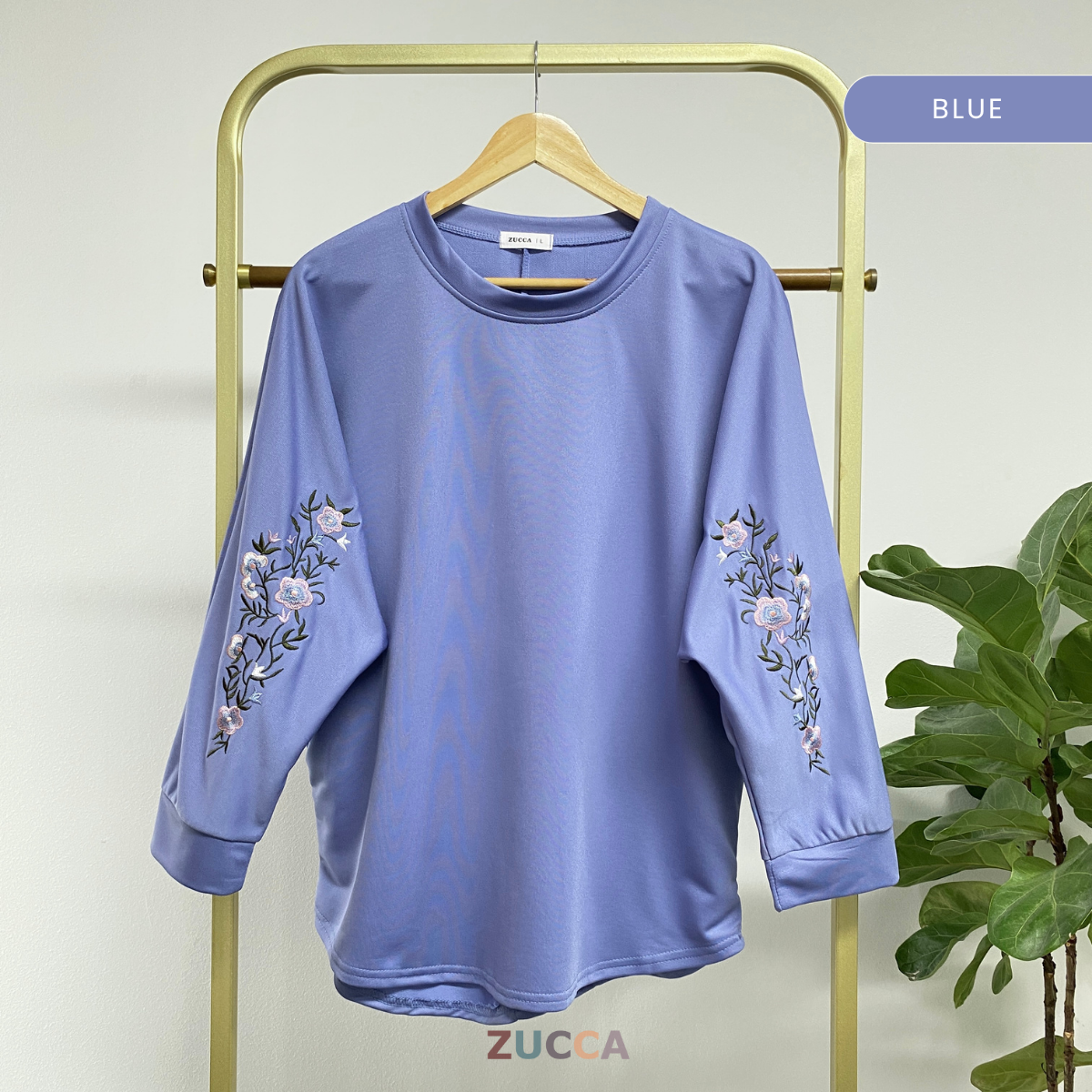 ZUCCA DANIS BAJU KASUAL SULAMAN FLORAL LENGAN PANJANG - DM276 BAJU WANITA