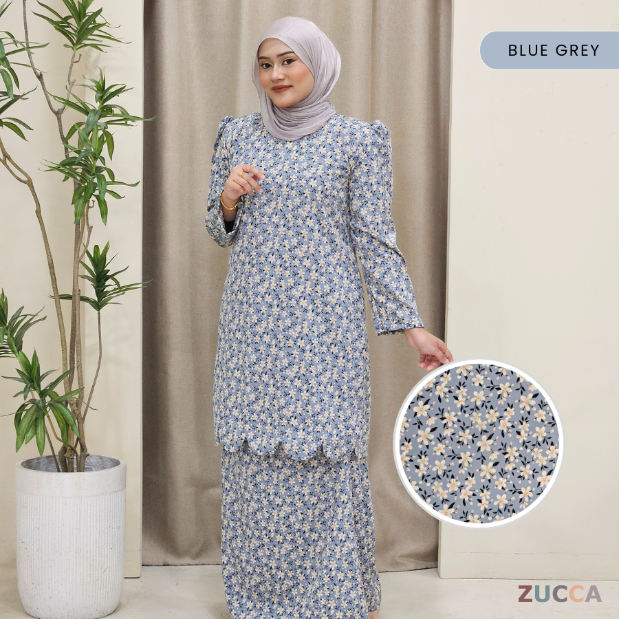 Kurung Afiyah Floral Printed Sedondon Ibu Dan Anak - H004