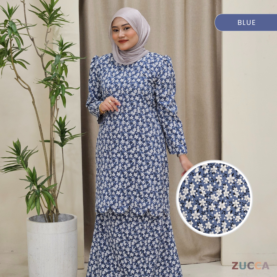 Kurung Afiyah Floral Printed Sedondon Ibu Dan Anak - H004