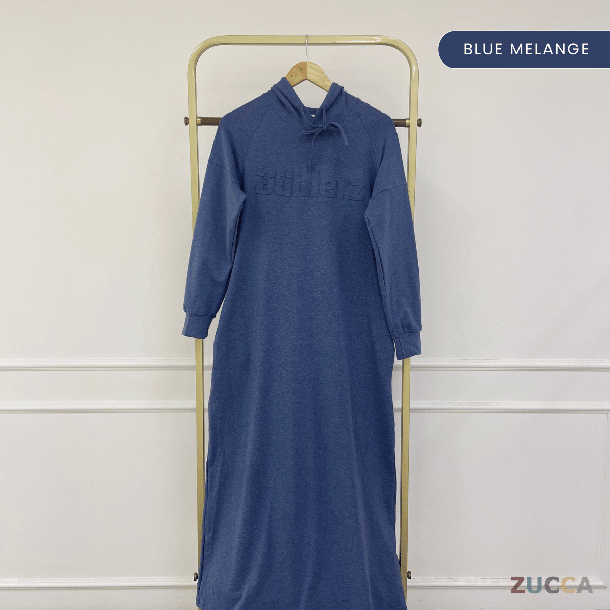 ZUCCA NAURA DRAWSTRING HOODED MAXI DRESS - MA086
