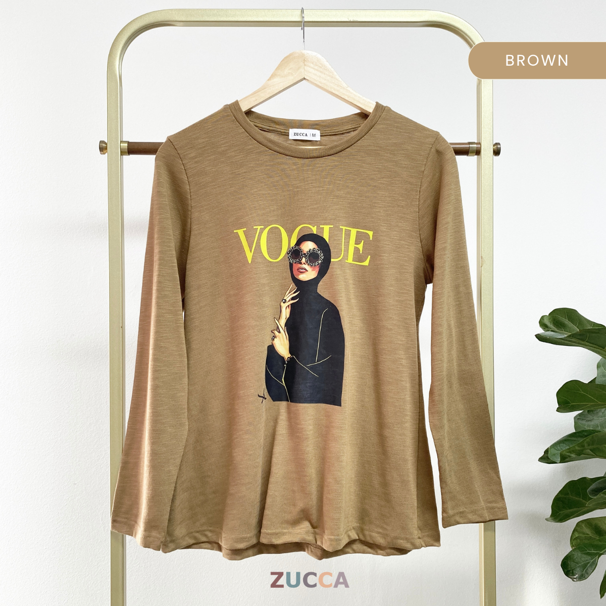 ZUCCA IQAH KEMEJA KASUAL BERCORAK REBEN – MA032 BAJU WANITA