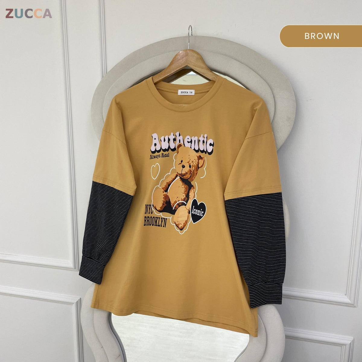 ZUCCA KAYLIE AUTHENTIC TEDDY GRAPHIC COTTON TEE - MA164