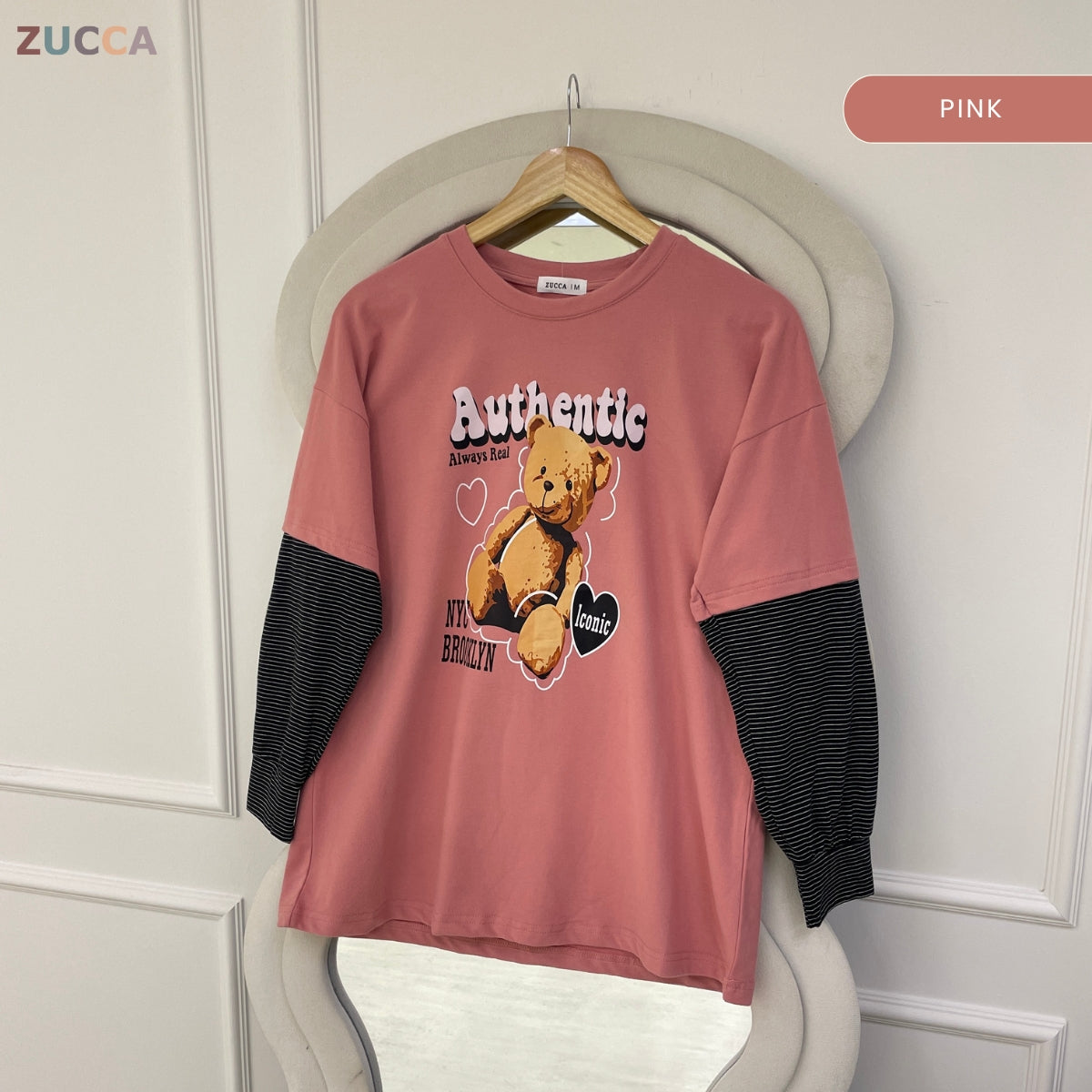 ZUCCA KAYLIE AUTHENTIC TEDDY GRAPHIC COTTON TEE - MA164