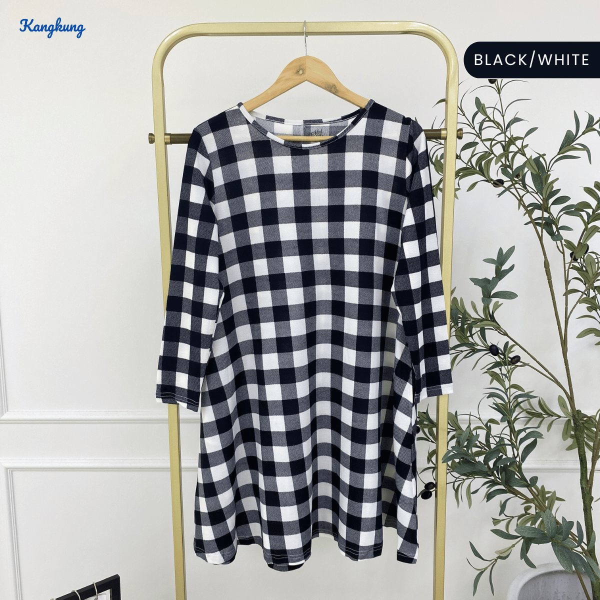 KANGKUNG NURIA GINGHAM CHECKERED MODEST WEAR - C1002 (213)
