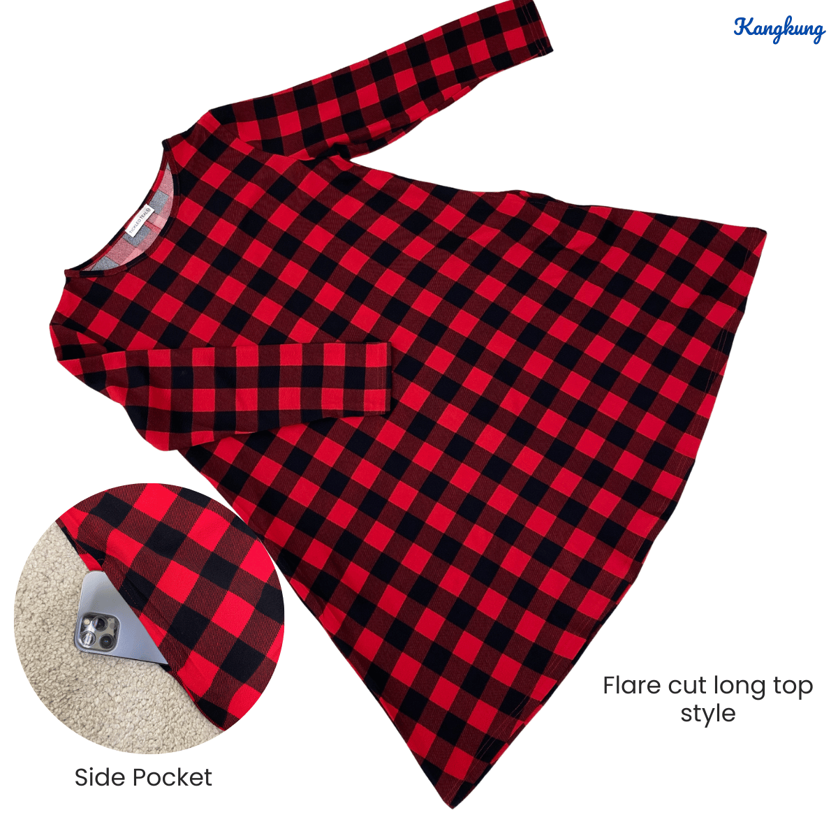 KANGKUNG NURIA GINGHAM CHECKERED MODEST WEAR - C1002 (213)