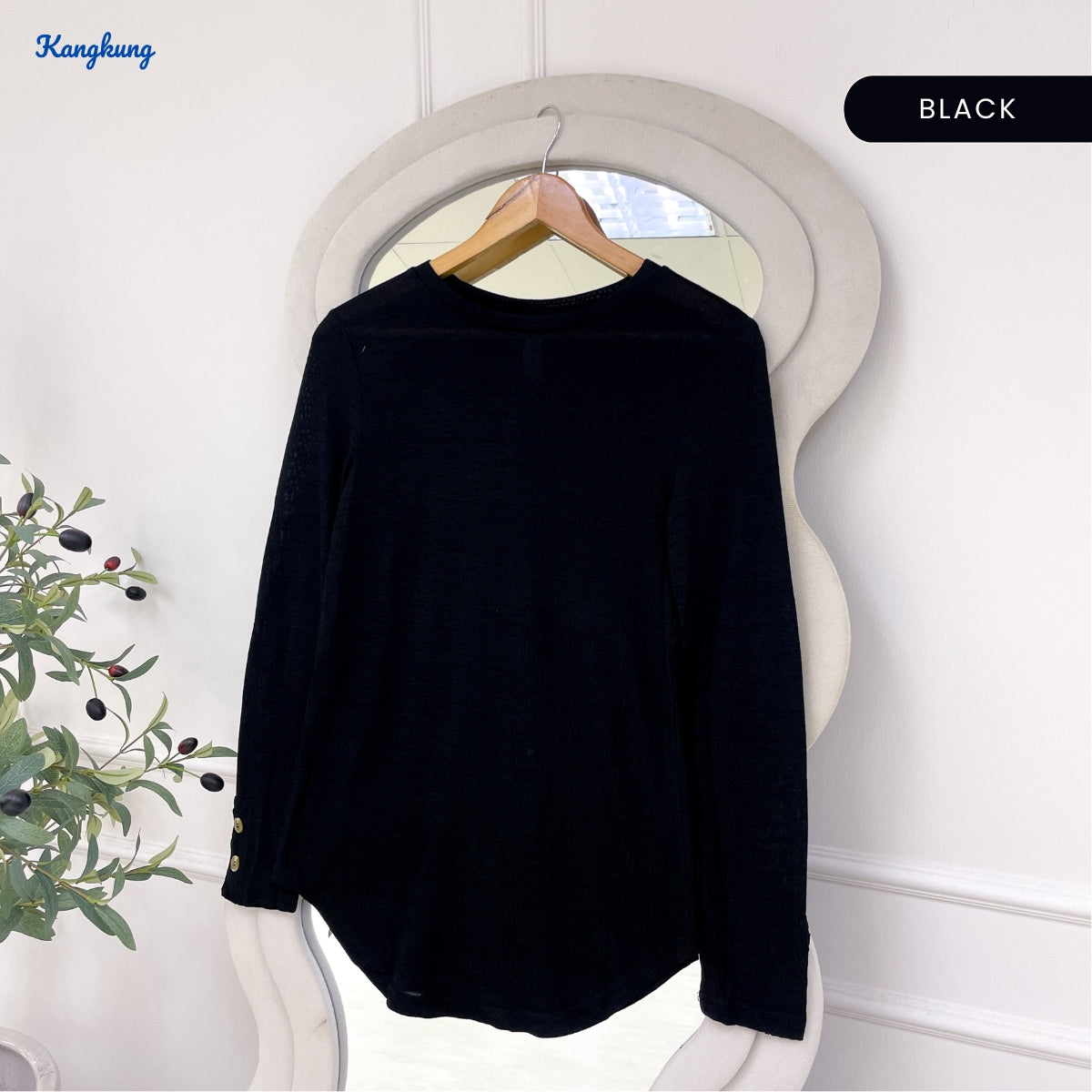 KANGKUNG SYAZINA KASUAL WOMEN PLAIN LONG SLEEVE - C1003 (216)