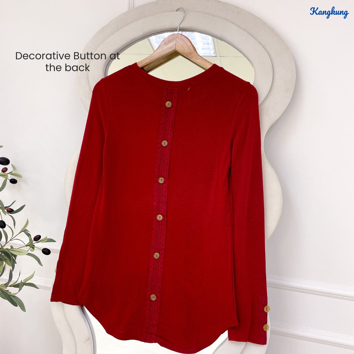 KANGKUNG SYAZINA KASUAL WOMEN PLAIN LONG SLEEVE - C1003 (216)