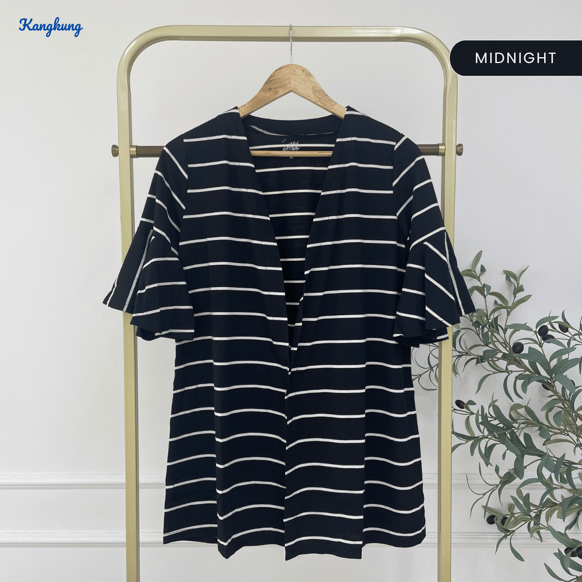 KANGKUNG SERENA BUTTONLESS PLAID MODEST CARDIGAN - C1009 (263)