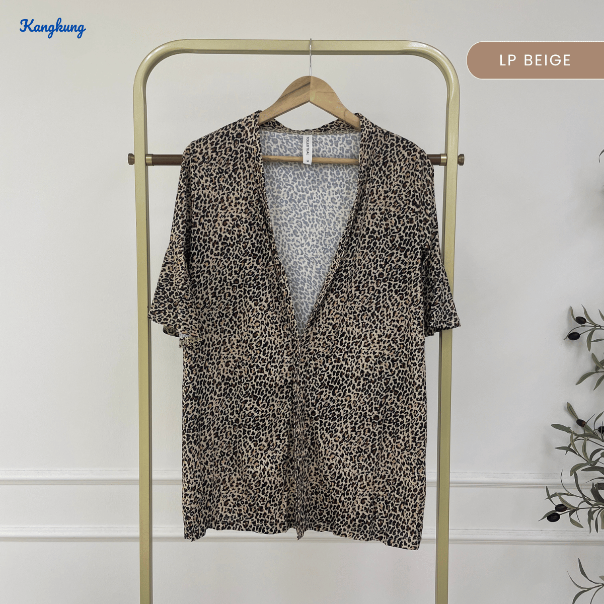 KANGKUNG SERENA BUTTONLESS PLAID MODEST CARDIGAN - C1009 (263)