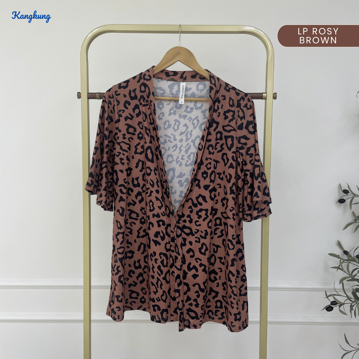 KANGKUNG SERENA BUTTONLESS PLAID MODEST CARDIGAN - C1009 (263)