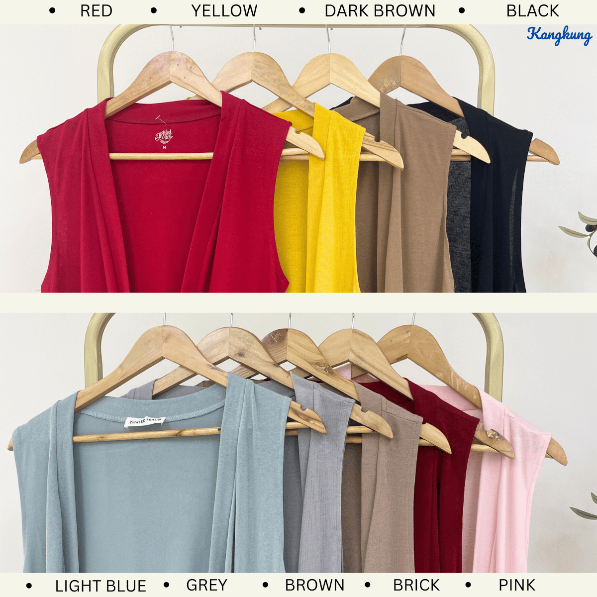 KANGKUNG MYRA OPEN CARDIGAN SLEEVESLESS - C1018 (285)