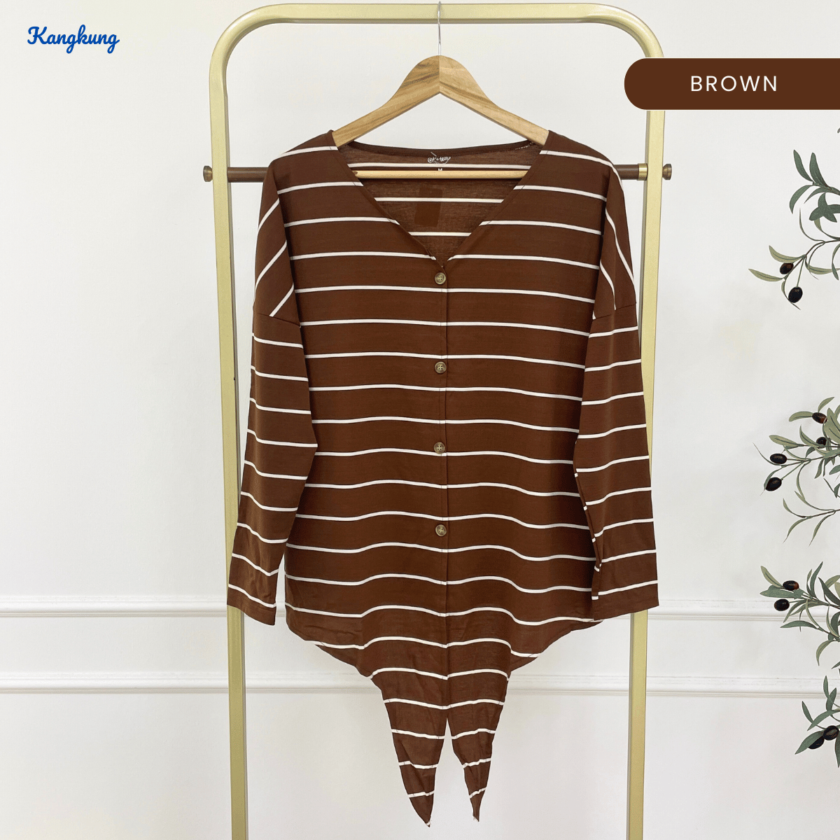 KANGKUNG RIYANA MODEST STRIPE BLOUSE - C1019 (293)