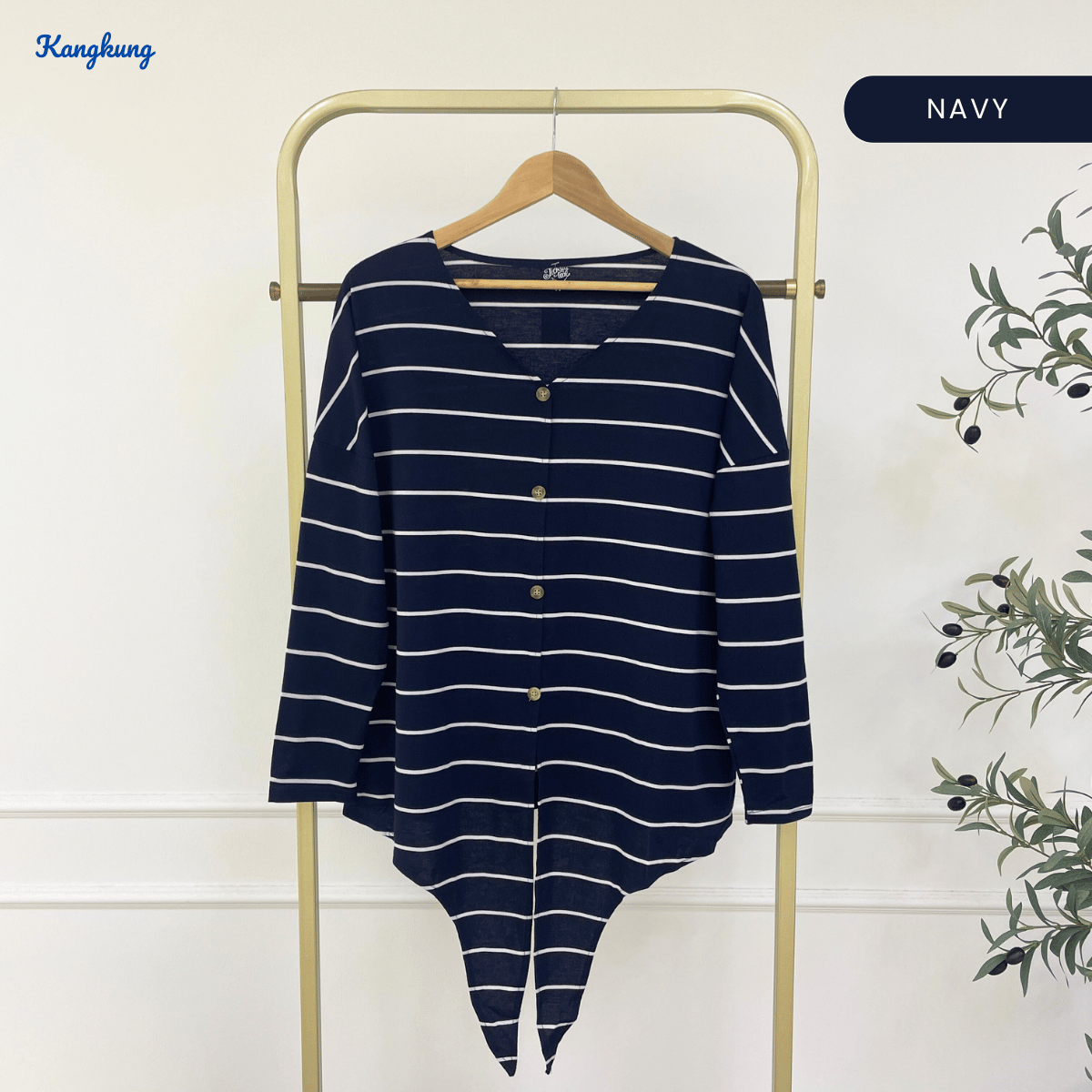 KANGKUNG RIYANA MODEST STRIPE BLOUSE - C1019 (293)