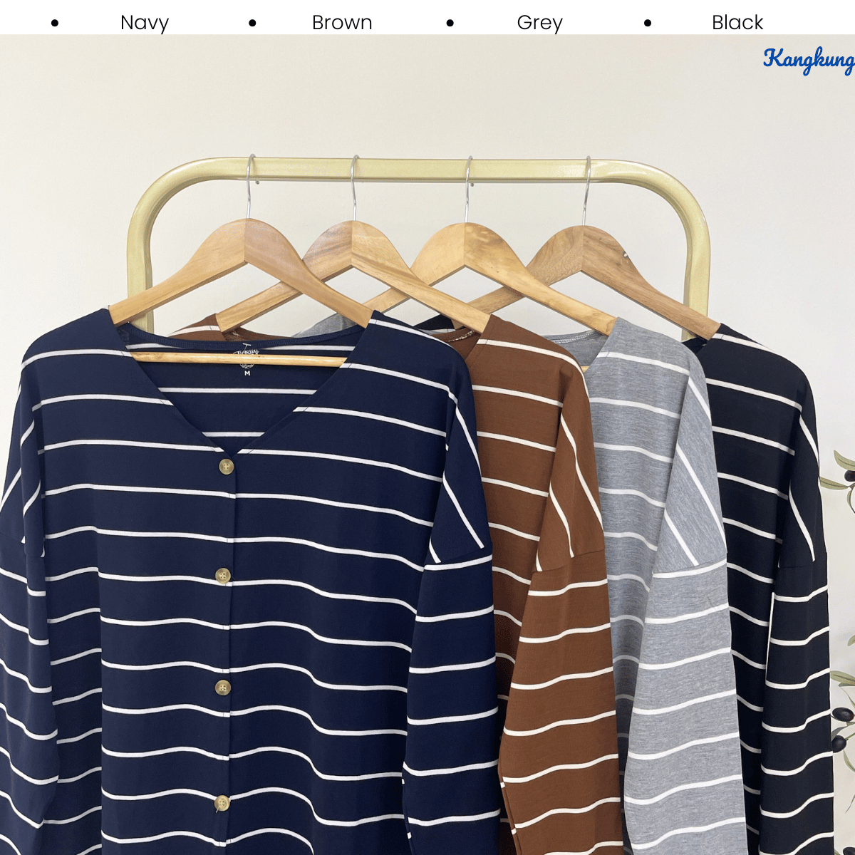 KANGKUNG RIYANA MODEST STRIPE BLOUSE - C1019 (293)