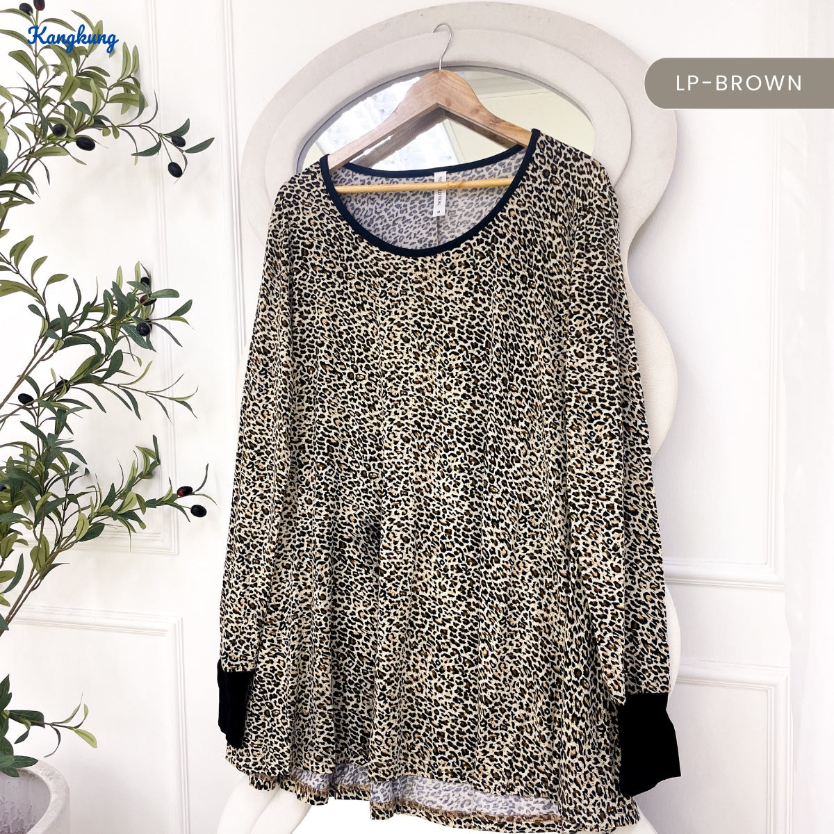 KANGKUNG EVANIA WOMEN KASUAL PATTERN BLOUSE -C1021 (315)