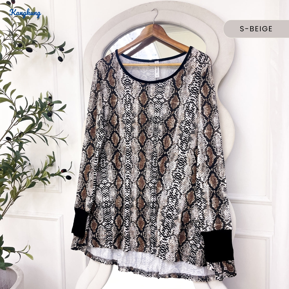 KANGKUNG EVANIA WOMEN KASUAL PATTERN BLOUSE -C1021 (315)