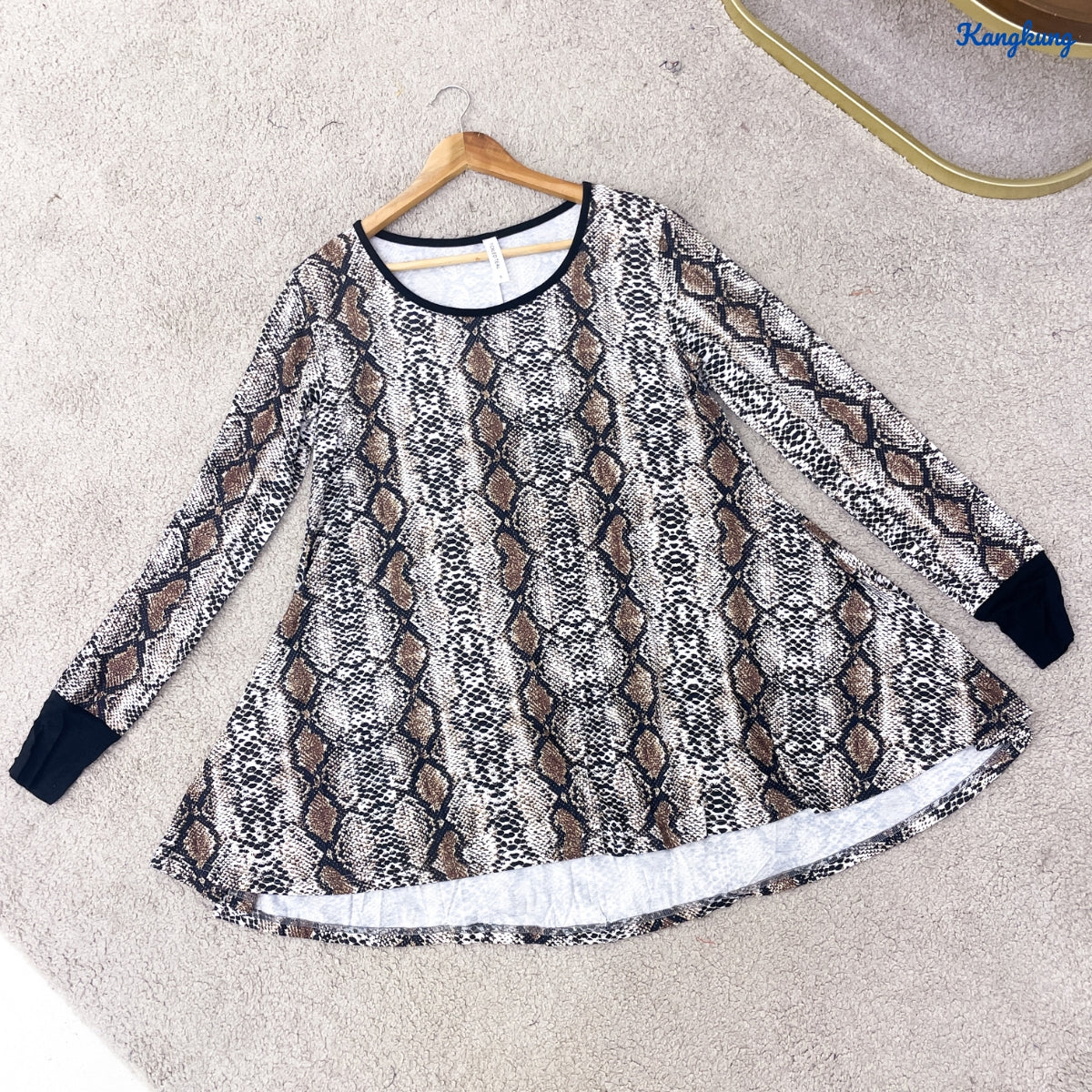 KANGKUNG EVANIA WOMEN KASUAL PATTERN BLOUSE -C1021 (315)