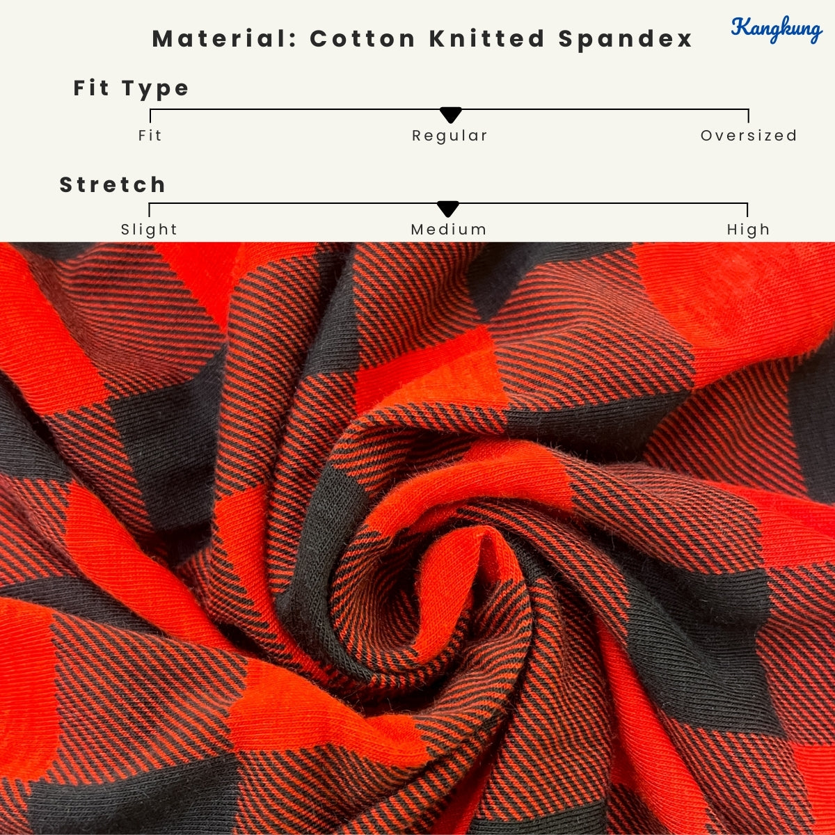 KANGKUNG LUMIRA KASUAL WOMEN V-NECK CARDIGAN WITH PLAID CONTRAST -C1022 (335)