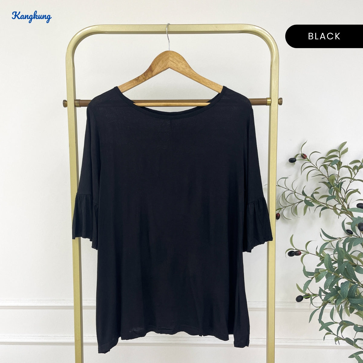 KANGKUNG NISA KASUAL WOMEN SHIRT RUFFLE SLEEVE - C1044