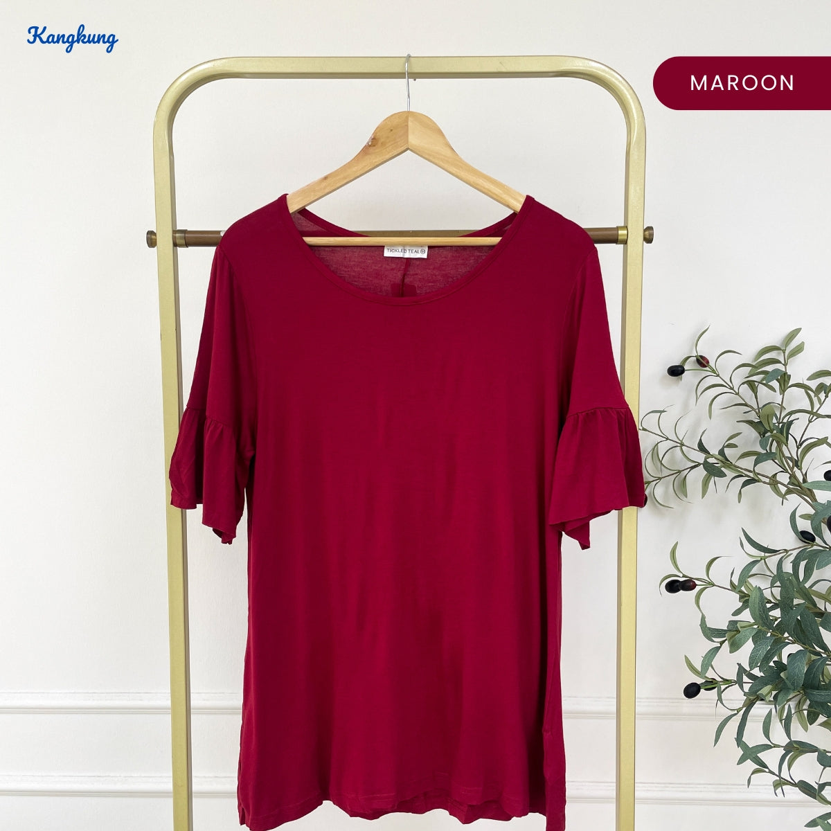 KANGKUNG NISA KASUAL WOMEN SHIRT RUFFLE SLEEVE - C1044