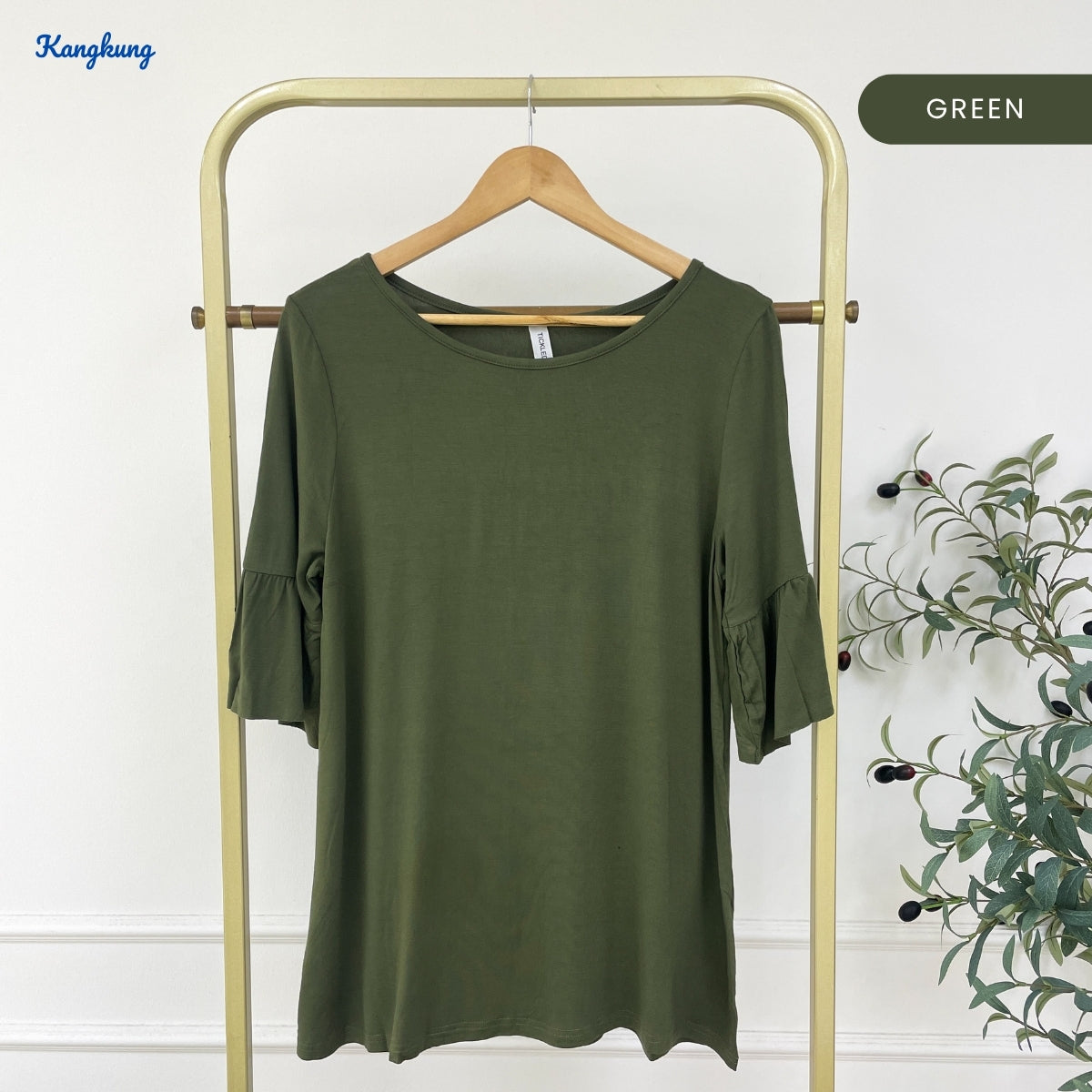 KANGKUNG NISA KASUAL WOMEN SHIRT RUFFLE SLEEVE - C1044