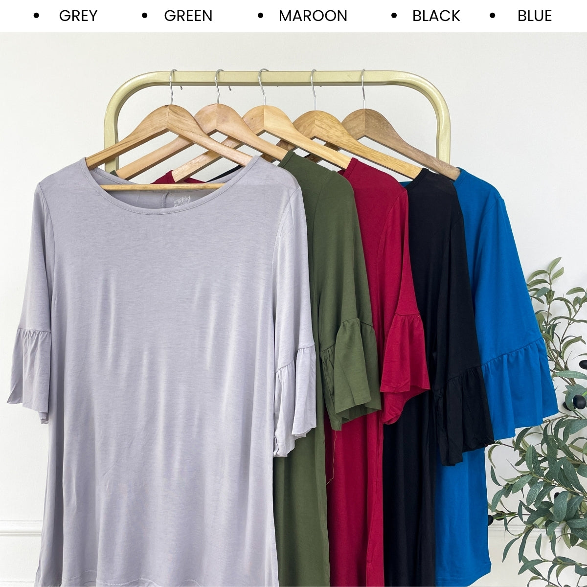 KANGKUNG NISA KASUAL WOMEN SHIRT RUFFLE SLEEVE - C1044