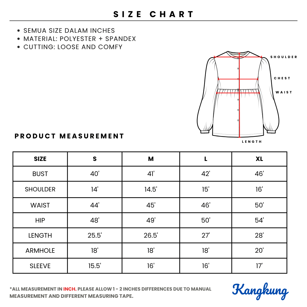 KANGKUNG MORI KOREAN STYLE FLOWY SOFT COMFORT DAILY WEAR TOP - C1046