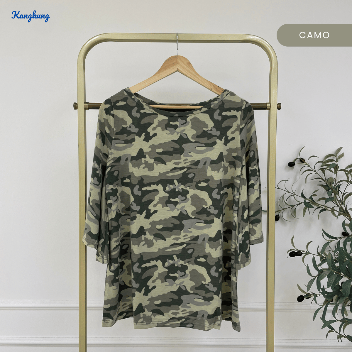 KANGKUNG MORI KOREAN STYLE FLOWY SOFT COMFORT DAILY WEAR TOP - C1046