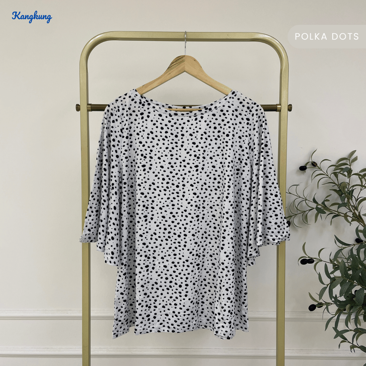 KANGKUNG MORI KOREAN STYLE FLOWY SOFT COMFORT DAILY WEAR TOP - C1046
