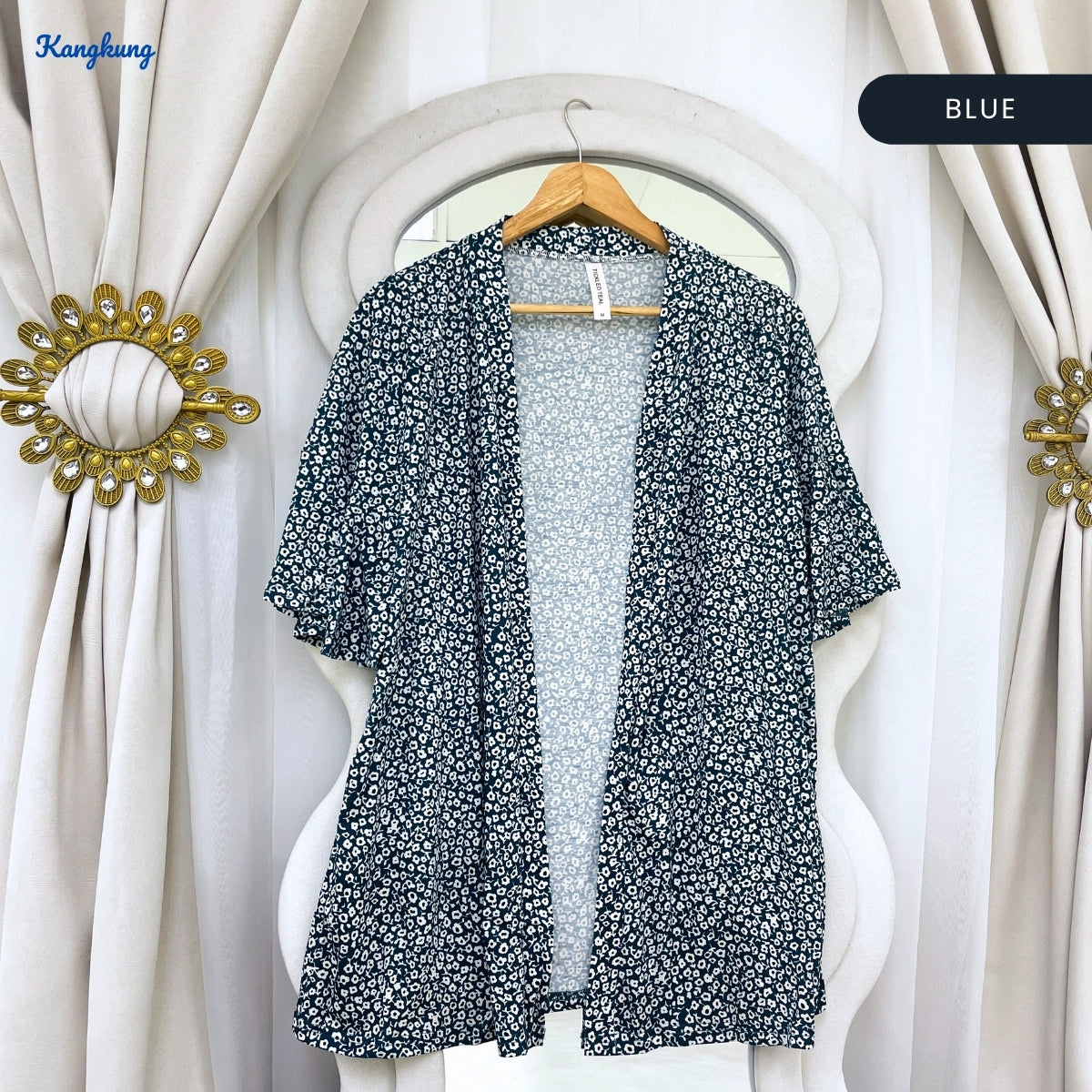 KANGKUNG ZURI KASUAL CARDIGAN SHORT SLEEVE WITH RUFFLE - C1047