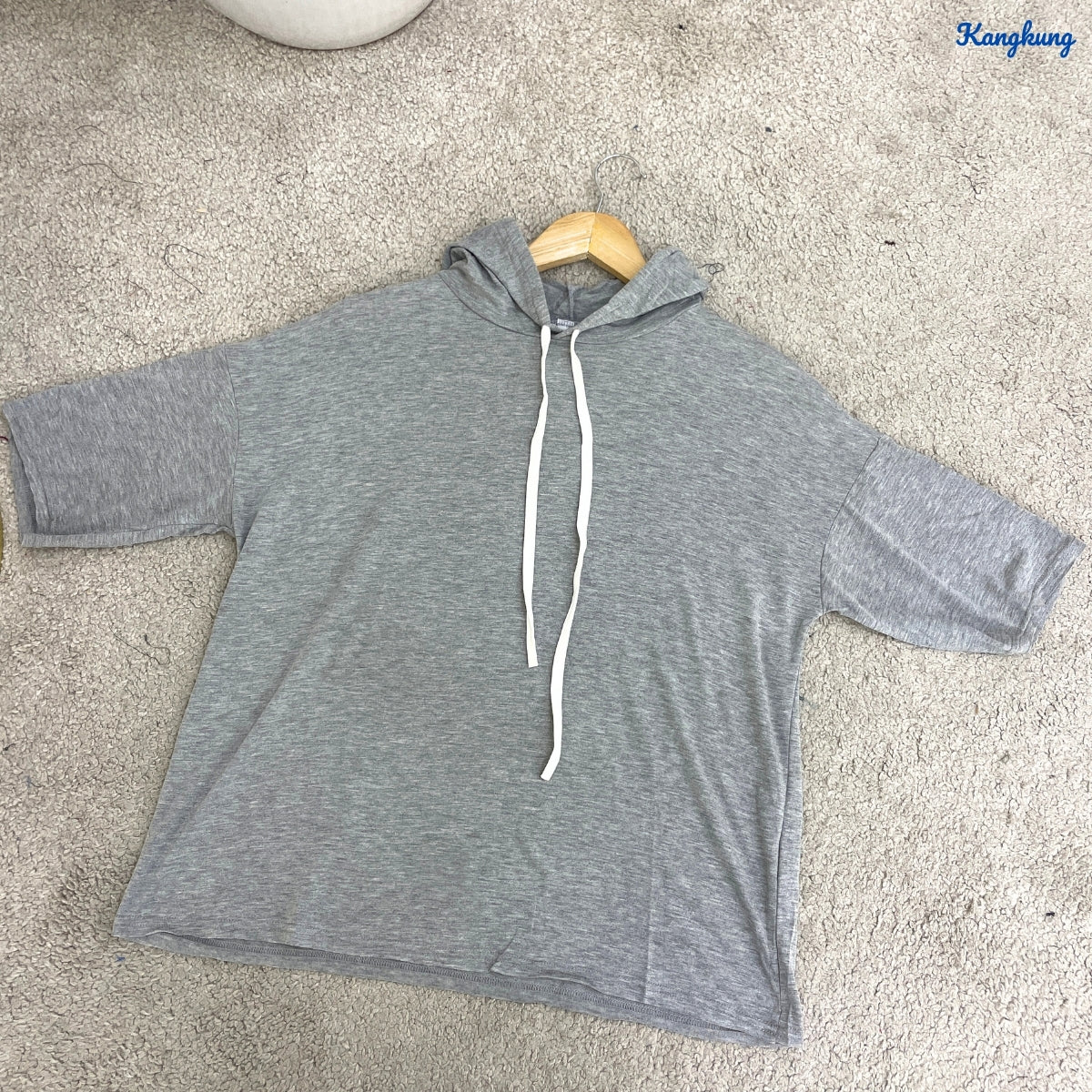 KANGKUNG PALONA KASUAL WOMEN PLAIN SHIRT WITH HOODIE - C1048