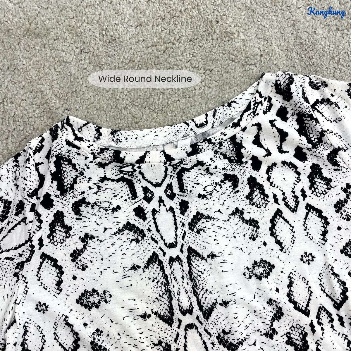 KANGKUNG IKIRA KASUAL WOMEN PATTERN SHIRT FLOWY SLEEVE - C1049