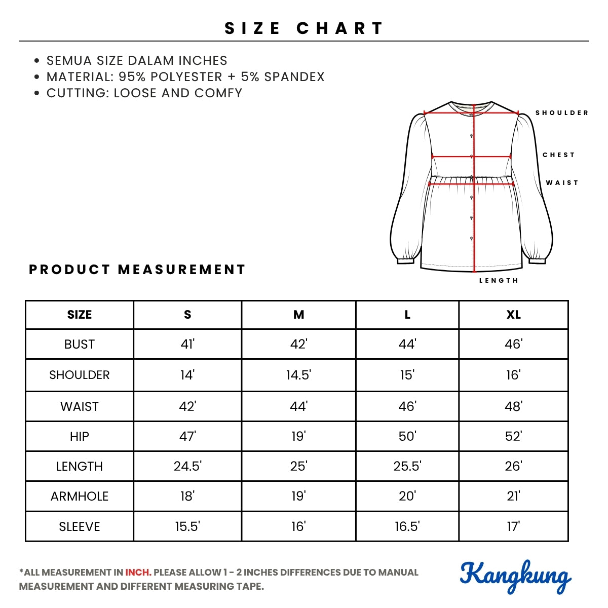 KANGKUNG IKIRA KASUAL WOMEN PATTERN SHIRT FLOWY SLEEVE - C1049