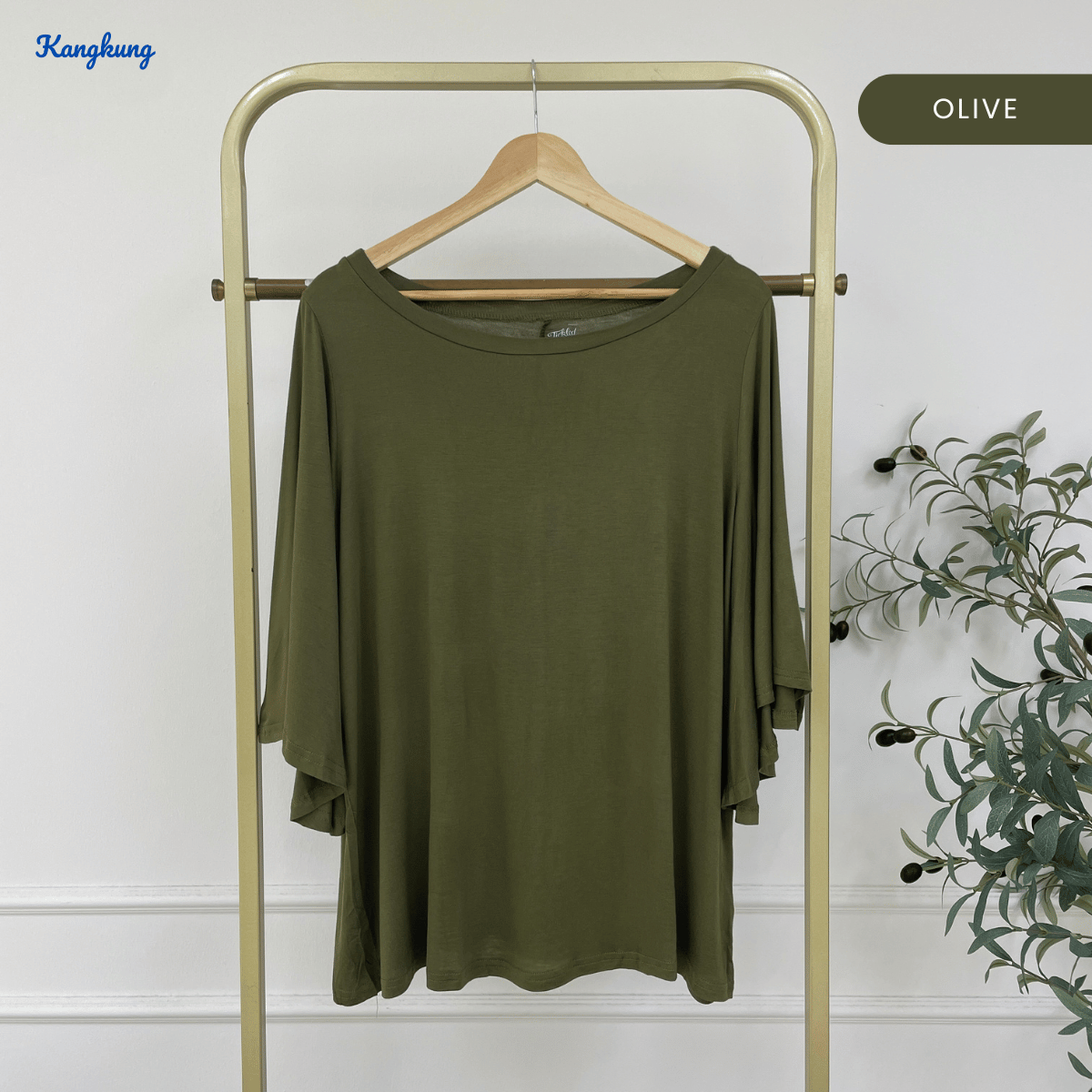 KANGKUNG FAZIA FLOWY BELL SLEEVE SOFT TOP - C1050