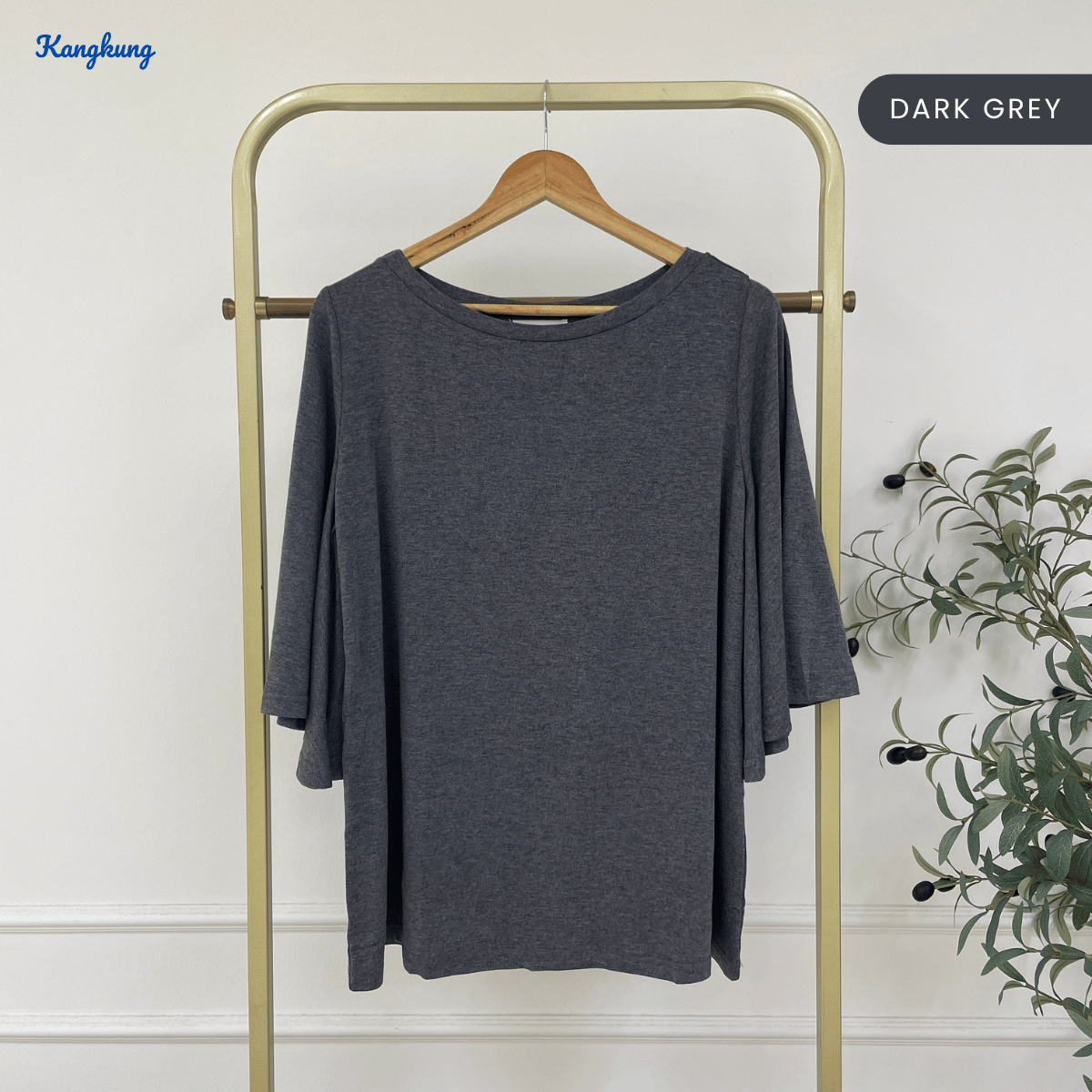 KANGKUNG FAZIA FLOWY BELL SLEEVE SOFT TOP - C1050
