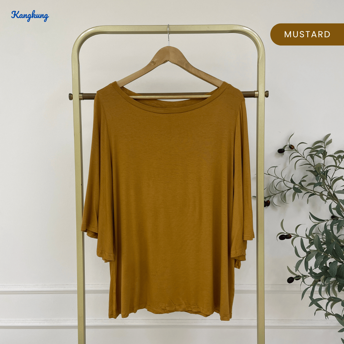 KANGKUNG FAZIA FLOWY BELL SLEEVE SOFT TOP - C1050