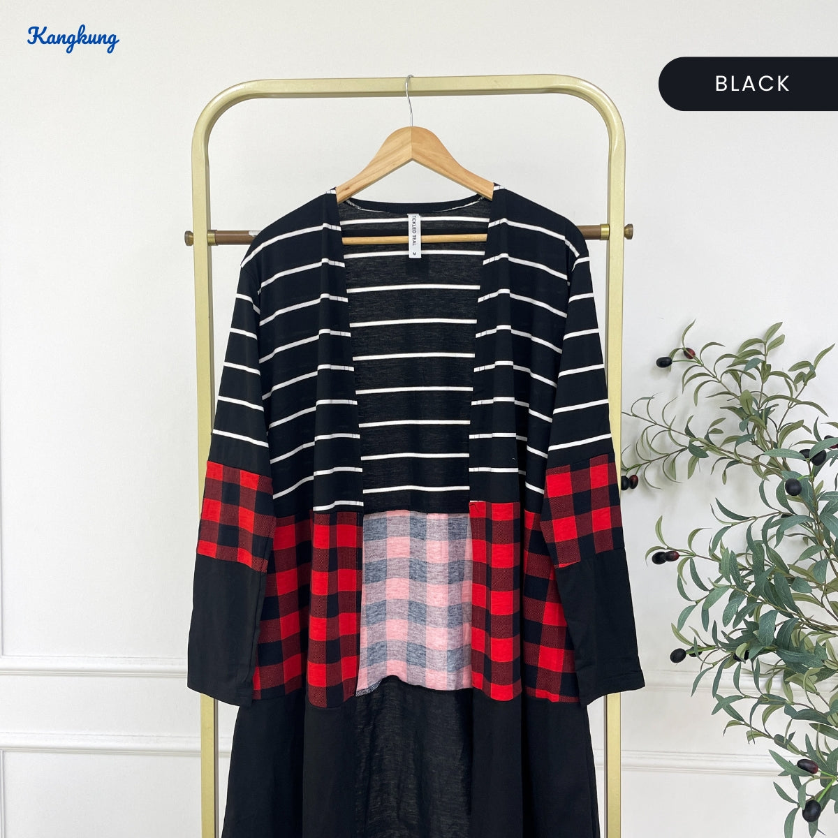 KANGKUNG AIZA KASUAL STRIPE PATTERN CARDIGAN LONG SLEEVE - C1054