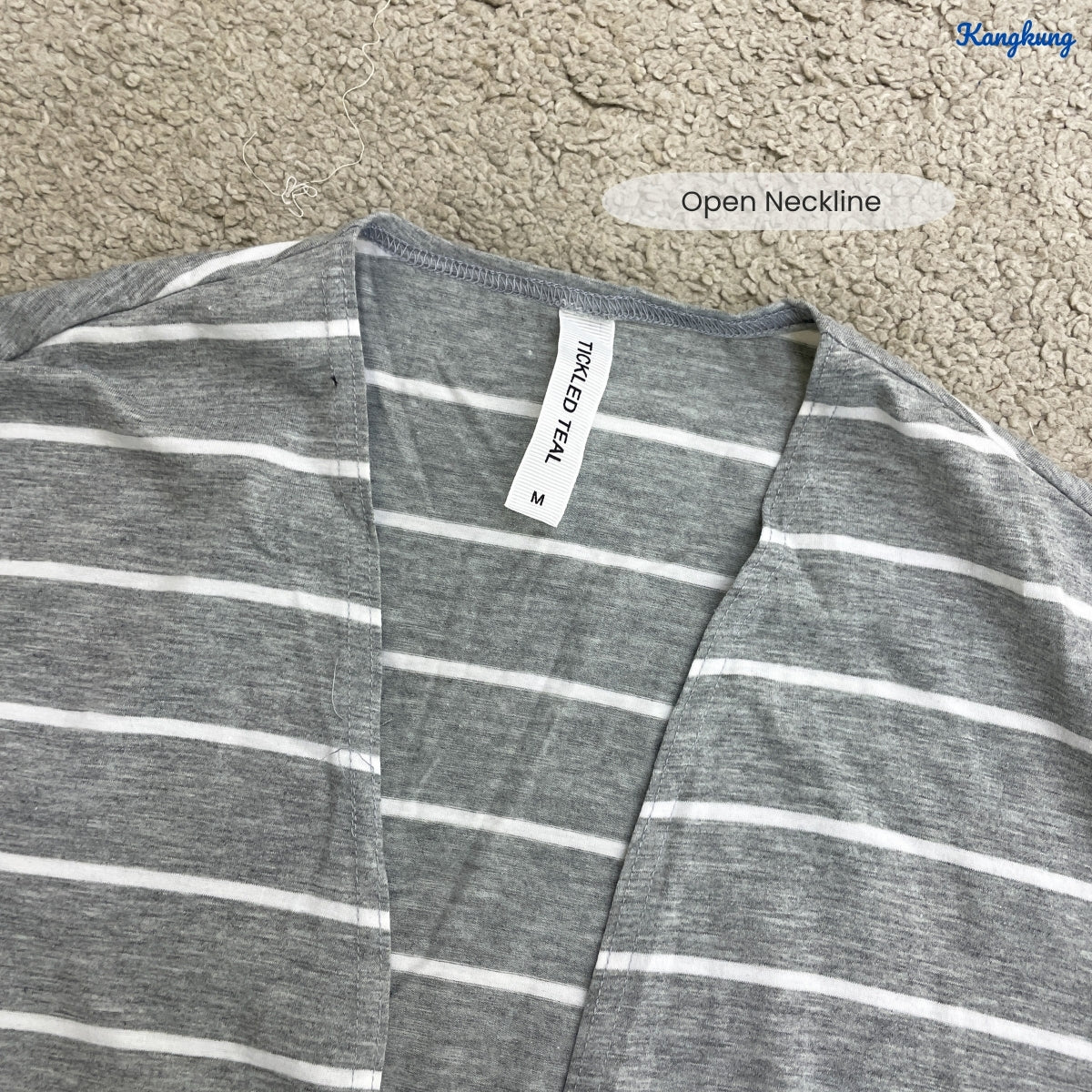 KANGKUNG AIZA KASUAL STRIPE PATTERN CARDIGAN LONG SLEEVE - C1054