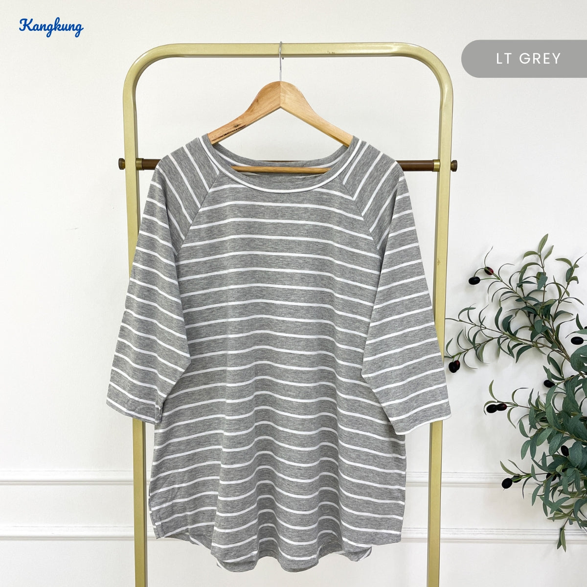 KANGKUNG FARIZA KASUAL WOMEN STRIPE SHIRT QUARTER SLEEVE - C1057