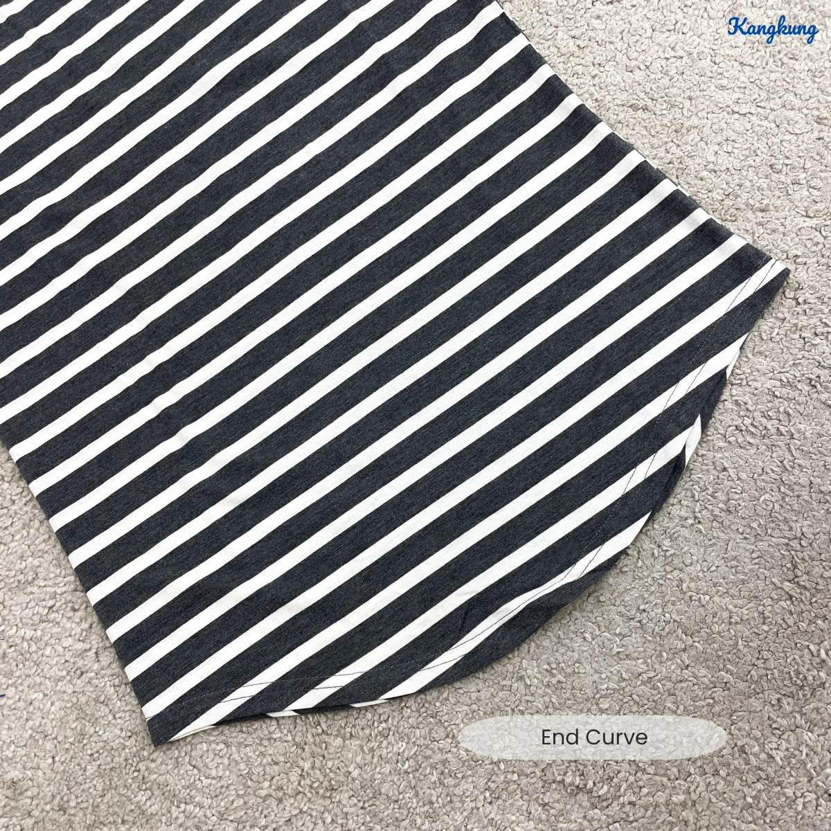 KANGKUNG FARIZA KASUAL WOMEN STRIPE SHIRT QUARTER SLEEVE - C1057
