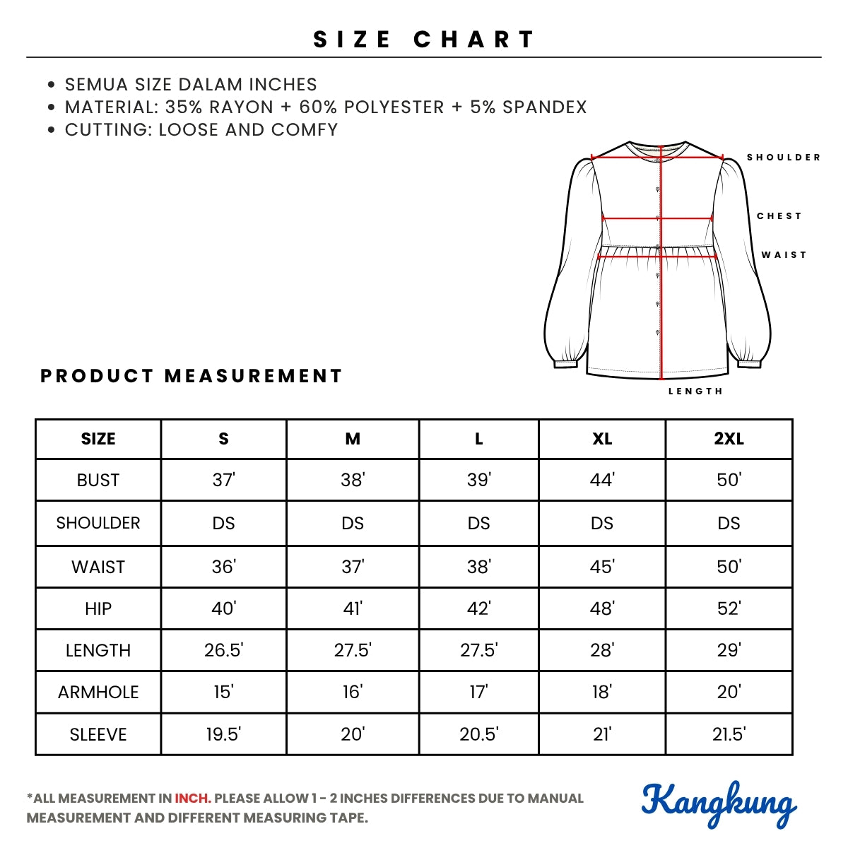 KANGKUNG FARIZA KASUAL WOMEN STRIPE SHIRT QUARTER SLEEVE - C1057