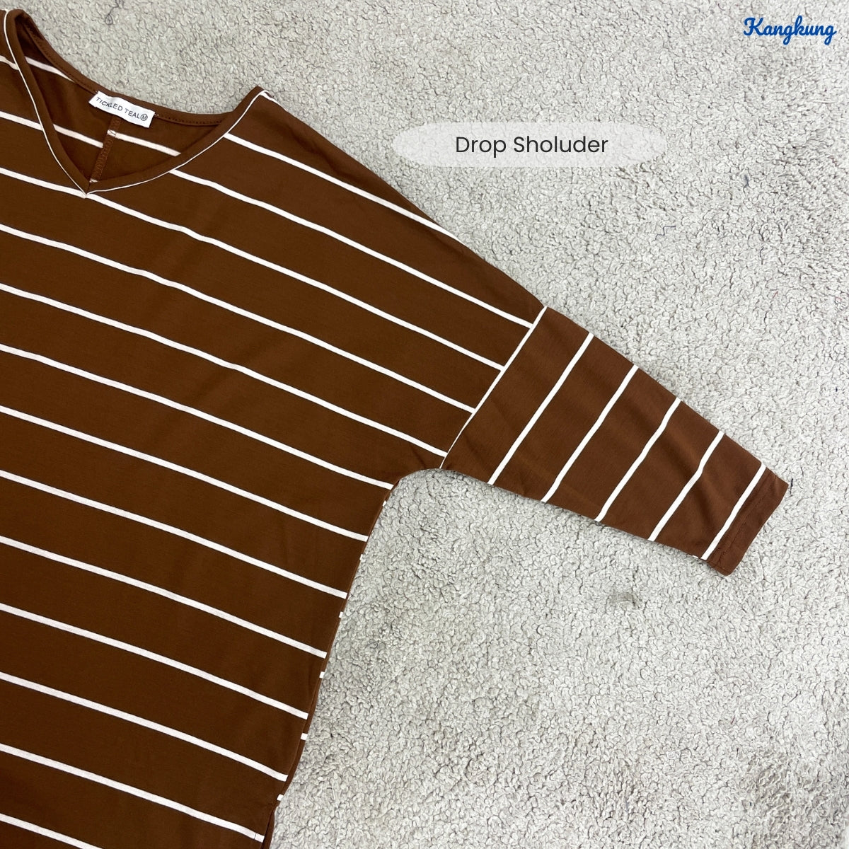 KANGKUNG IERA KASUAL WOMEN BATWING STRIPE LONG SLEEVE - C1061