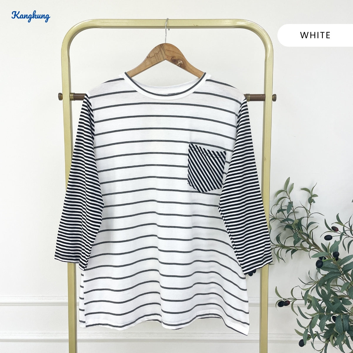 KANGKUNG HUDA KASUAL WOMEN STRIPE PATTERN LONG SLEEVE - C1062