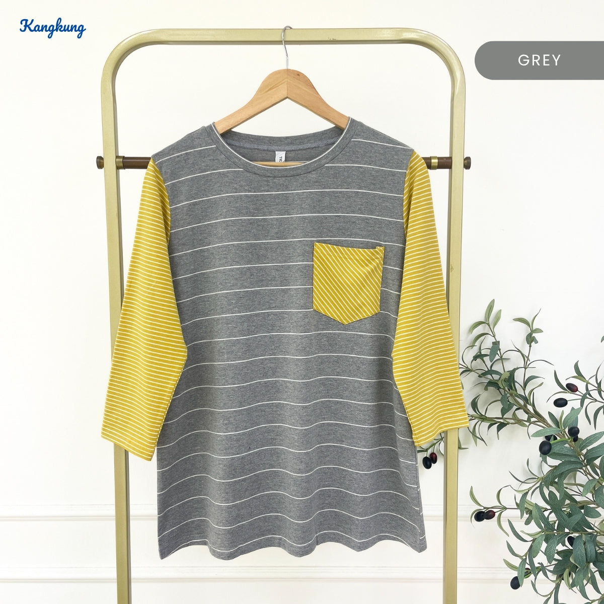 KANGKUNG HUDA KASUAL WOMEN STRIPE PATTERN LONG SLEEVE - C1062
