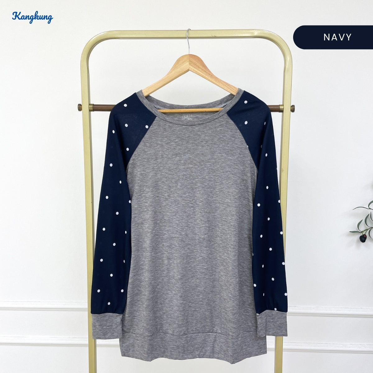 KANGKUNG AUNI KASUAL WOMEN PLAIN SHIRT LONG SLEEVE - C1065