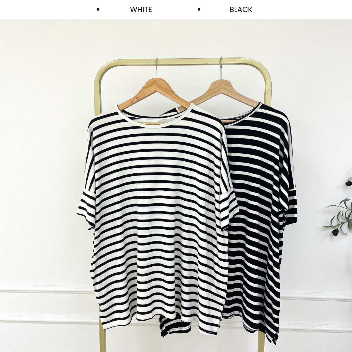 KANGKUNG AINUL KASUAL WOMEN SHIRT STRIPE QUARTER SLEEVE - C1068