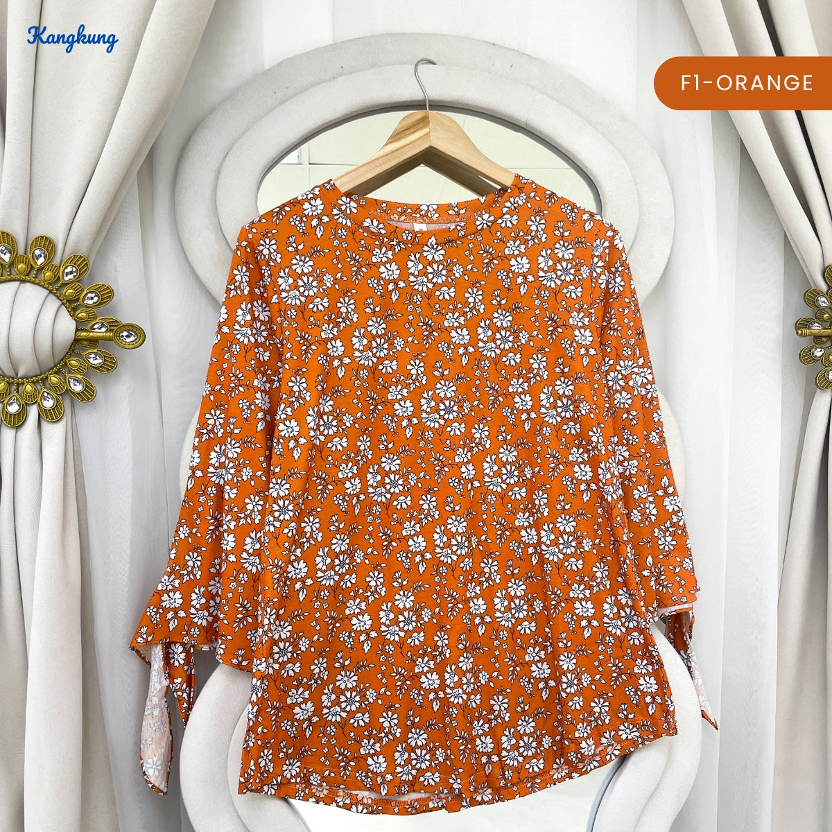 KANGKUNG ROZIE KASUAL WOMEN FLORAL PATTERN LONG SLEEVE - C1069