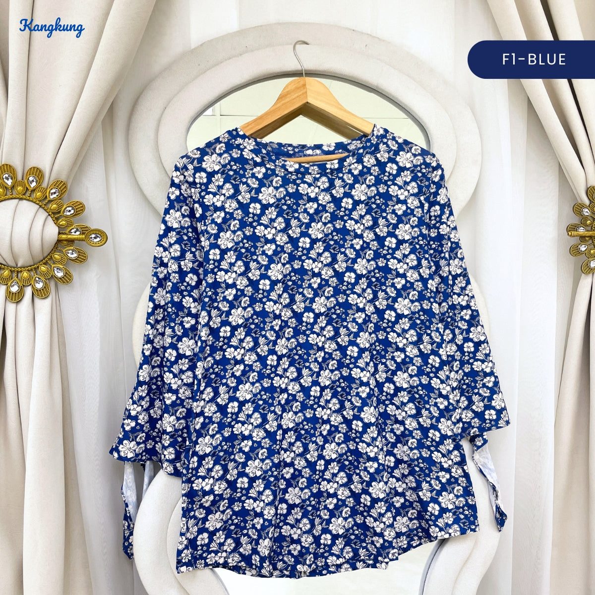 KANGKUNG ROZIE KASUAL WOMEN FLORAL PATTERN LONG SLEEVE - C1069