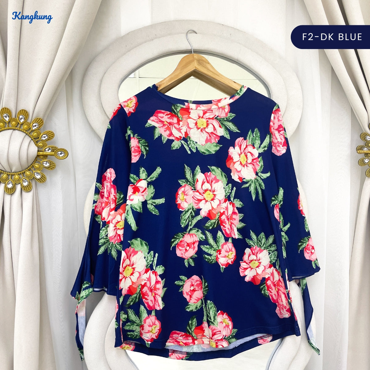 KANGKUNG ROZIE KASUAL WOMEN FLORAL PATTERN LONG SLEEVE - C1069