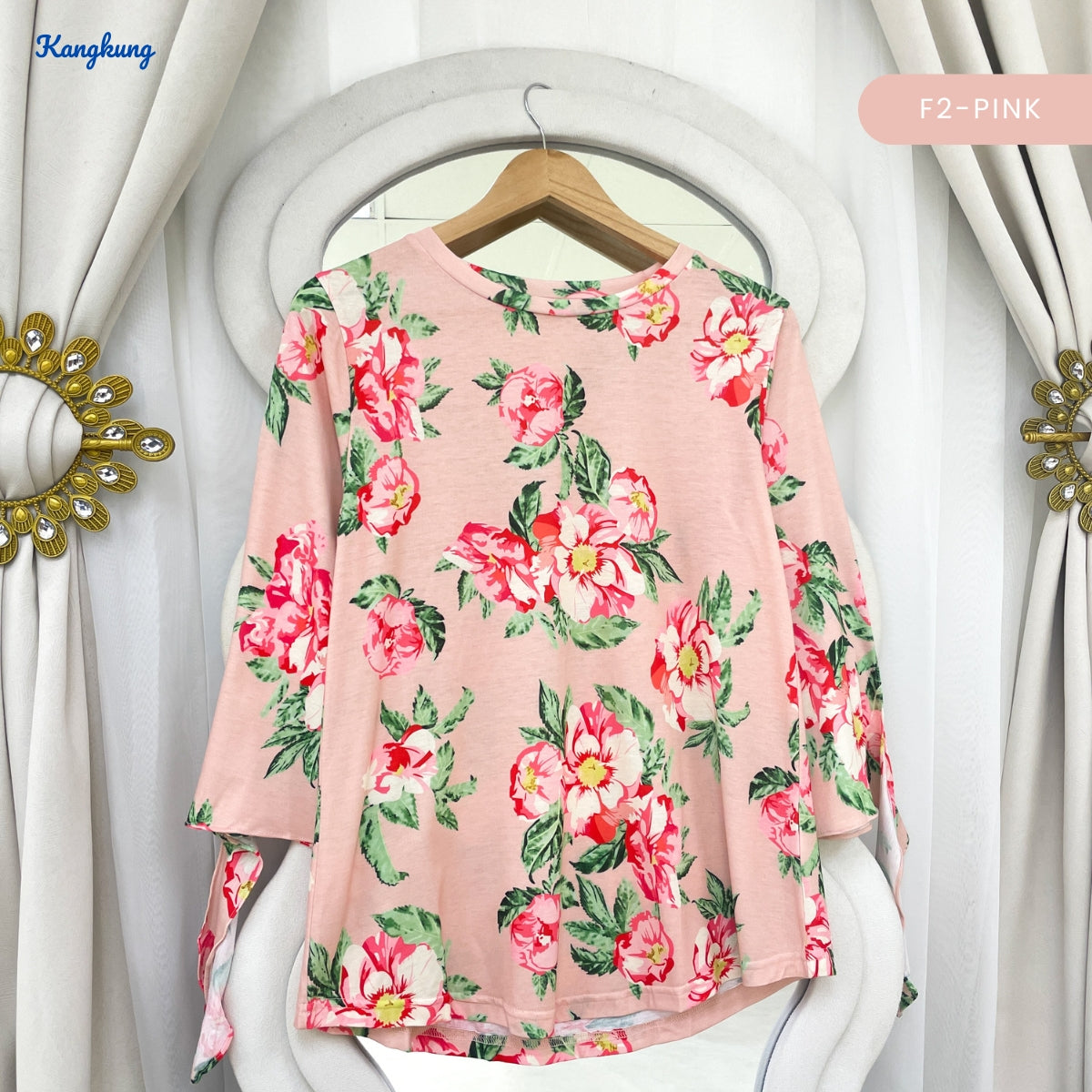 KANGKUNG ROZIE KASUAL WOMEN FLORAL PATTERN LONG SLEEVE - C1069